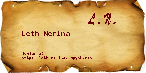 Leth Nerina névjegykártya